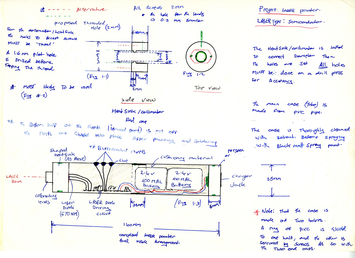 Flavio's Laser Pointer Plans